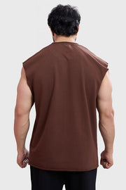 Shell Raw Capsleeves Tank Brown by Fuaark Nz