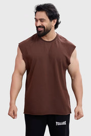 Shell Raw Capsleeves Tank Brown by Fuaark Nz