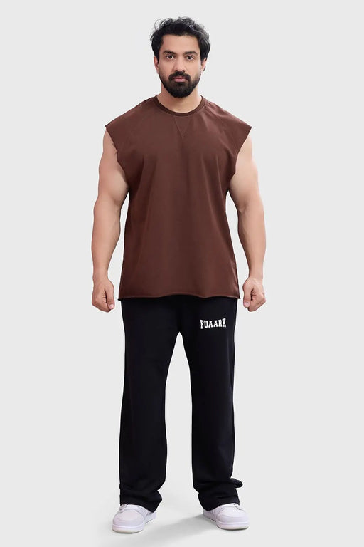 Shell Raw Capsleeves Tank Brown by Fuaark Nz