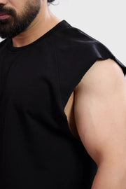 Shell Raw Capsleeves Tank Black by Fuaark Nz