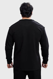 Shell Raw Sweatshirt Black by Fuaark Nz