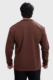 Shell Raw Sweatshirt Brown by Fuaark Nz