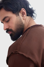 Shell Raw Sweatshirt Brown by Fuaark Nz