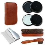 g8buynz Shoe Care Kit with Black and White Shoe Polish - Perfect for Home and Travel Use Shoe Care Kit with Black and White Shoe Polish - Perfect for Home and Travel Use