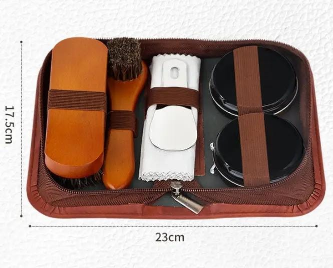 g8buynz Shoe Care Kit with Black and White Shoe Polish - Perfect for Home and Travel Use Shoe Care Kit with Black and White Shoe Polish - Perfect for Home and Travel Use