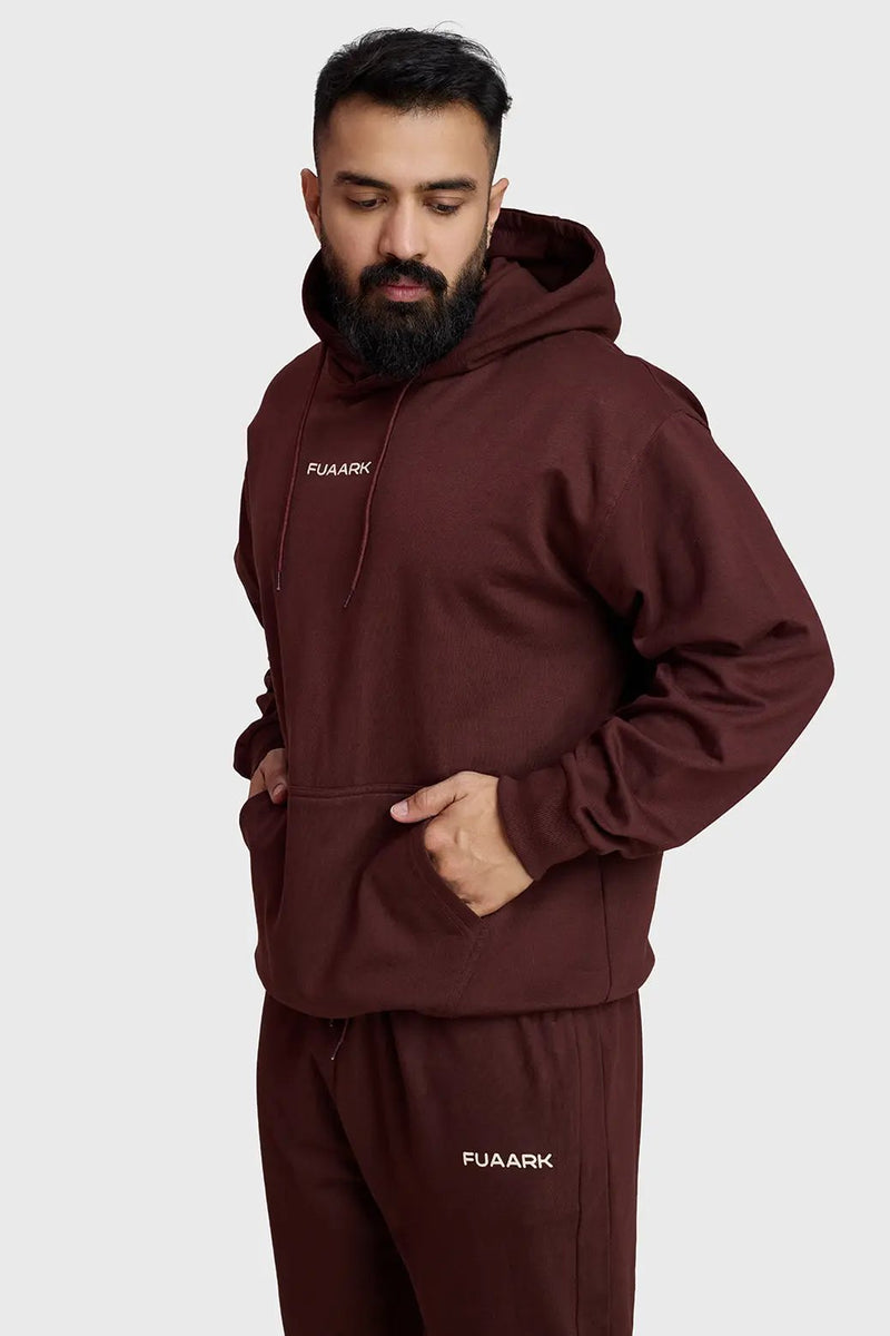 Unisex Signature Oversized Hoodies Brown by Fuaark Nz