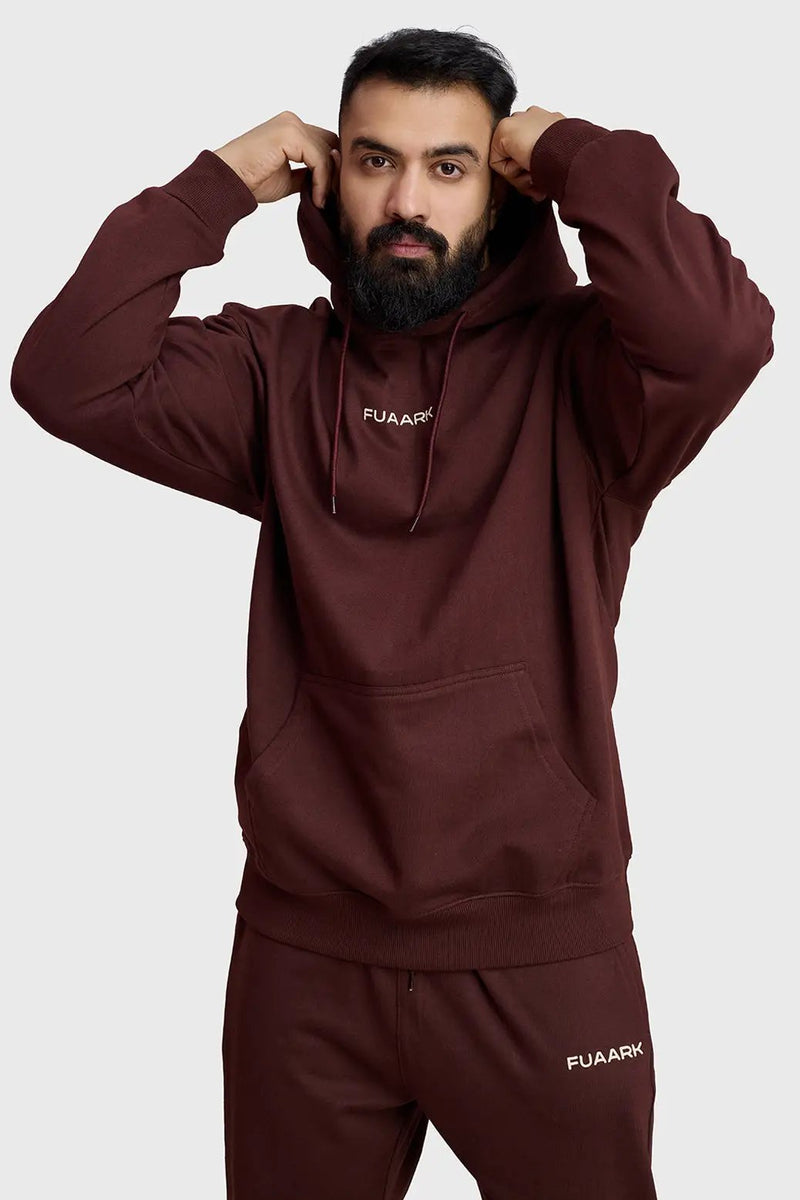 Unisex Signature Oversized Hoodies Brown by Fuaark Nz