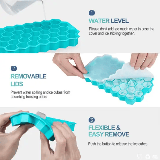 g8buynz g8buynz 3 Pack Silicone Large Round Ice Cube Tray Honeycomb Ice Trays for Whiskey 3 Pack Silicone Large Round Ice Cube Tray Honeycomb Ice Trays for Whiskey