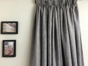 One pair of Readymade Curtains blockout drapes Grey- 8 sizes by Kiwi Grab