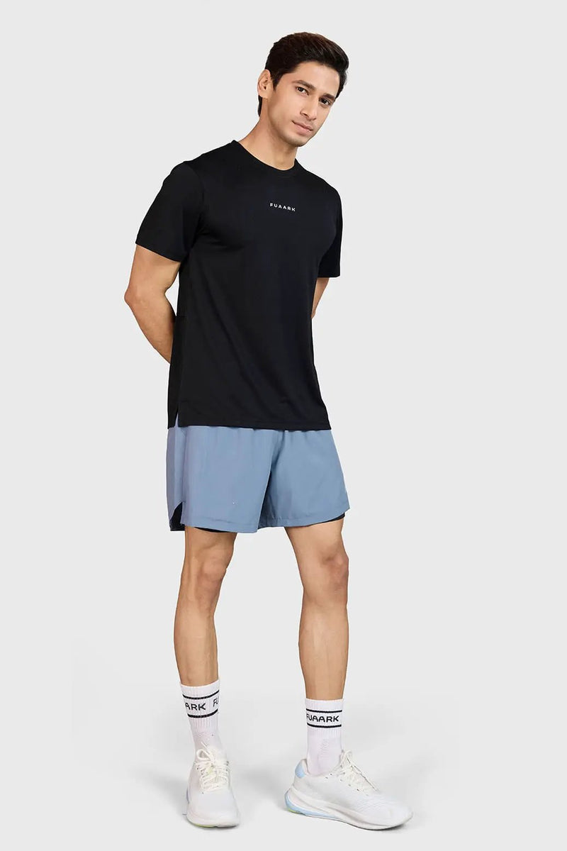 Slate Running T-shirt Black by Fuaark Nz