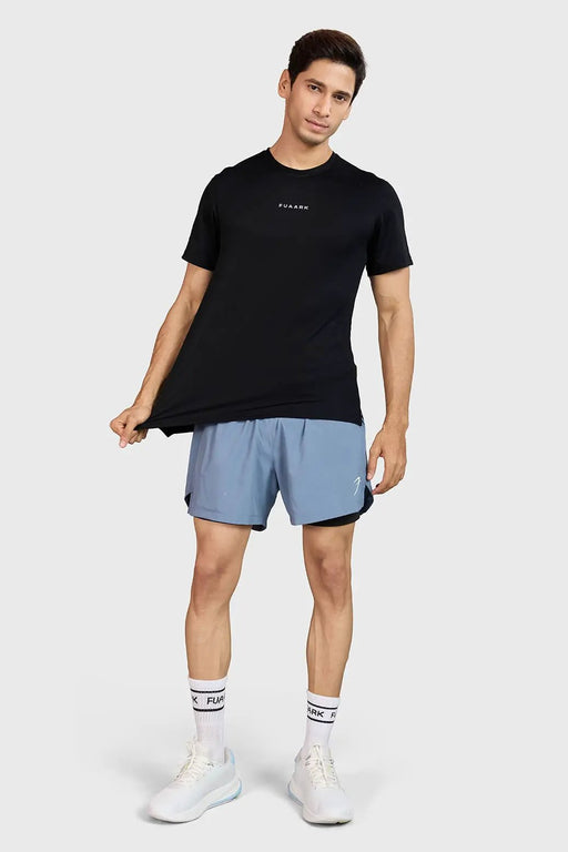 Slate Running T-shirt Black by Fuaark Nz