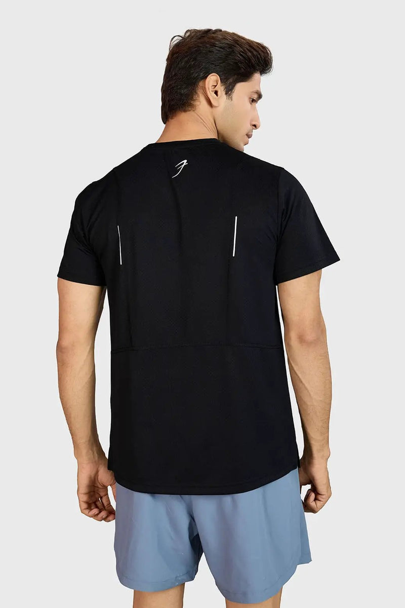 Slate Running T-shirt Black by Fuaark Nz