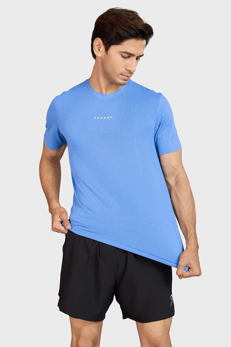 Slate Running T-shirt Blue by Fuaark Nz