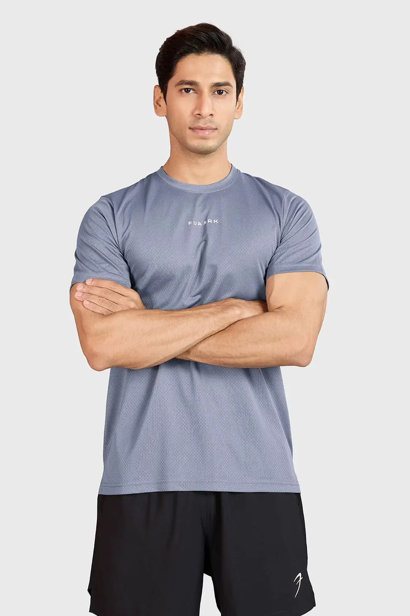 Slate Running T-shirt Grey by Fuaark Nz