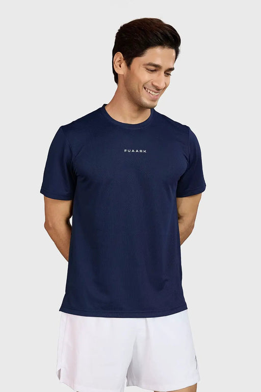 Slate Running T-shirt Navy by Fuaark Nz