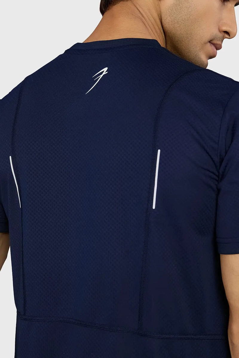 Slate Running T-shirt Navy by Fuaark Nz