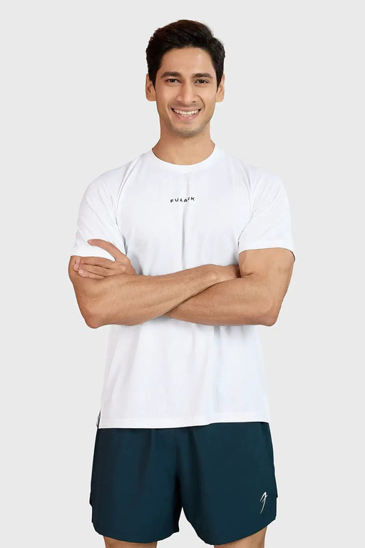 Slate Running T-shirt White by Fuaark Nz