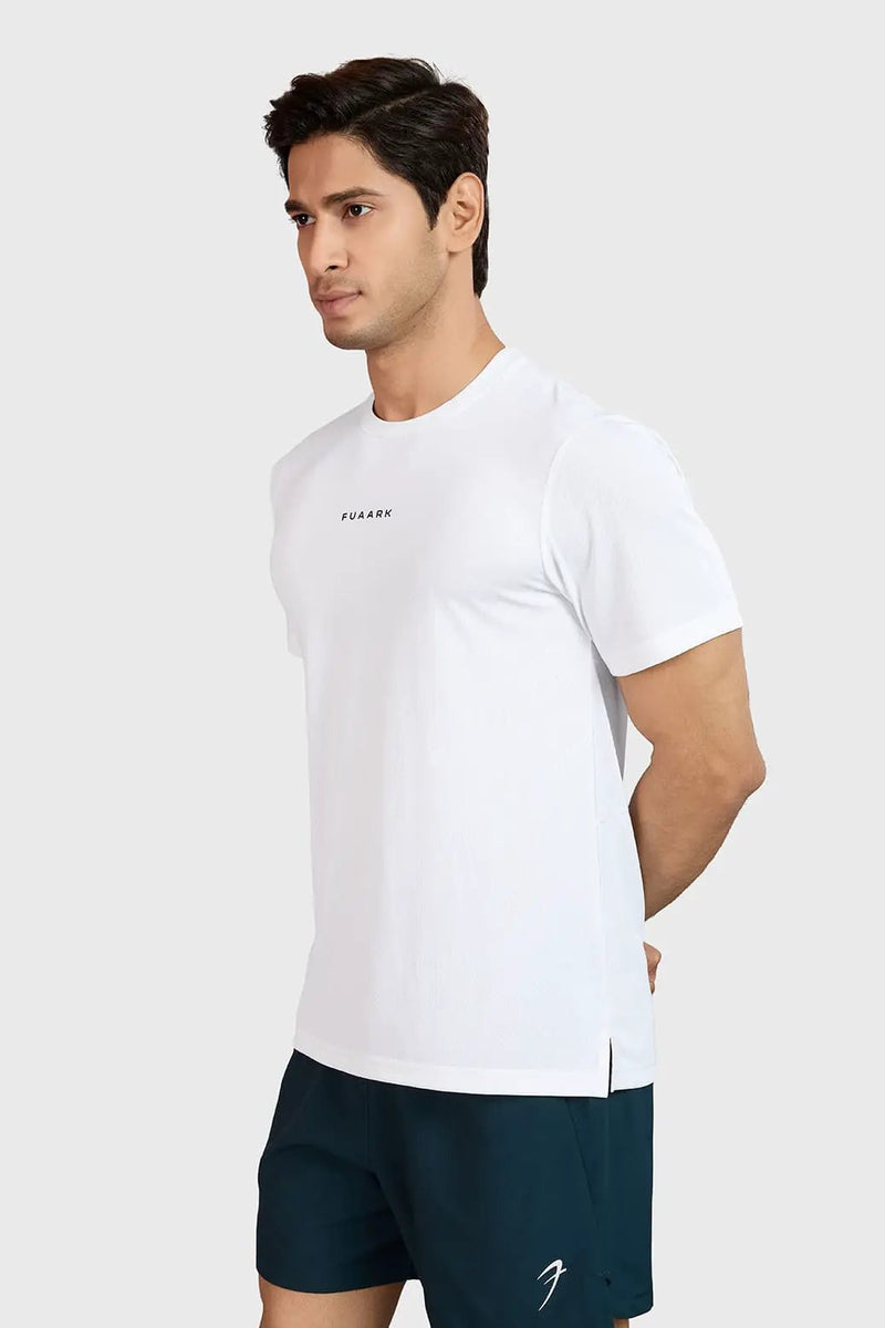 Slate Running T-shirt White by Fuaark Nz