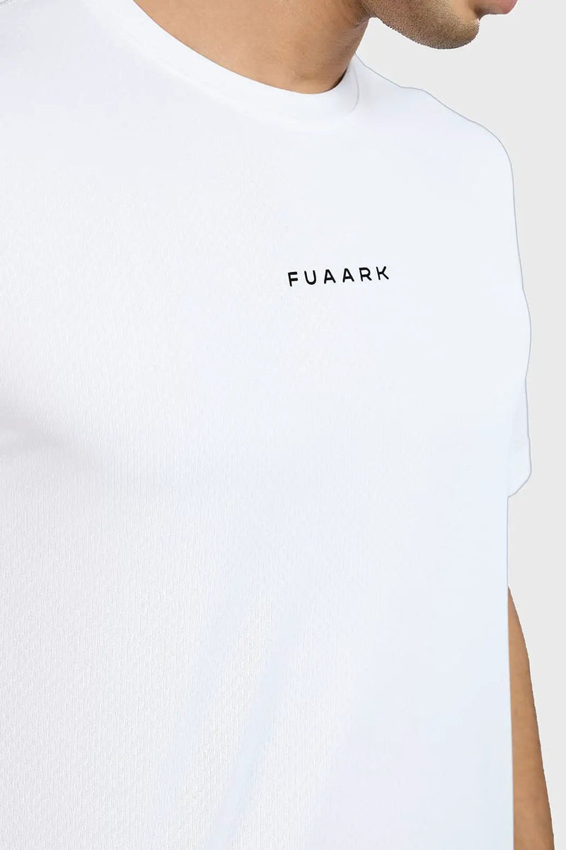 Slate Running T-shirt White by Fuaark Nz