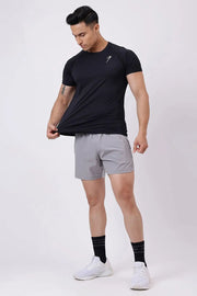 Snap Colourblock Shorts Light Grey by Fuaark Nz