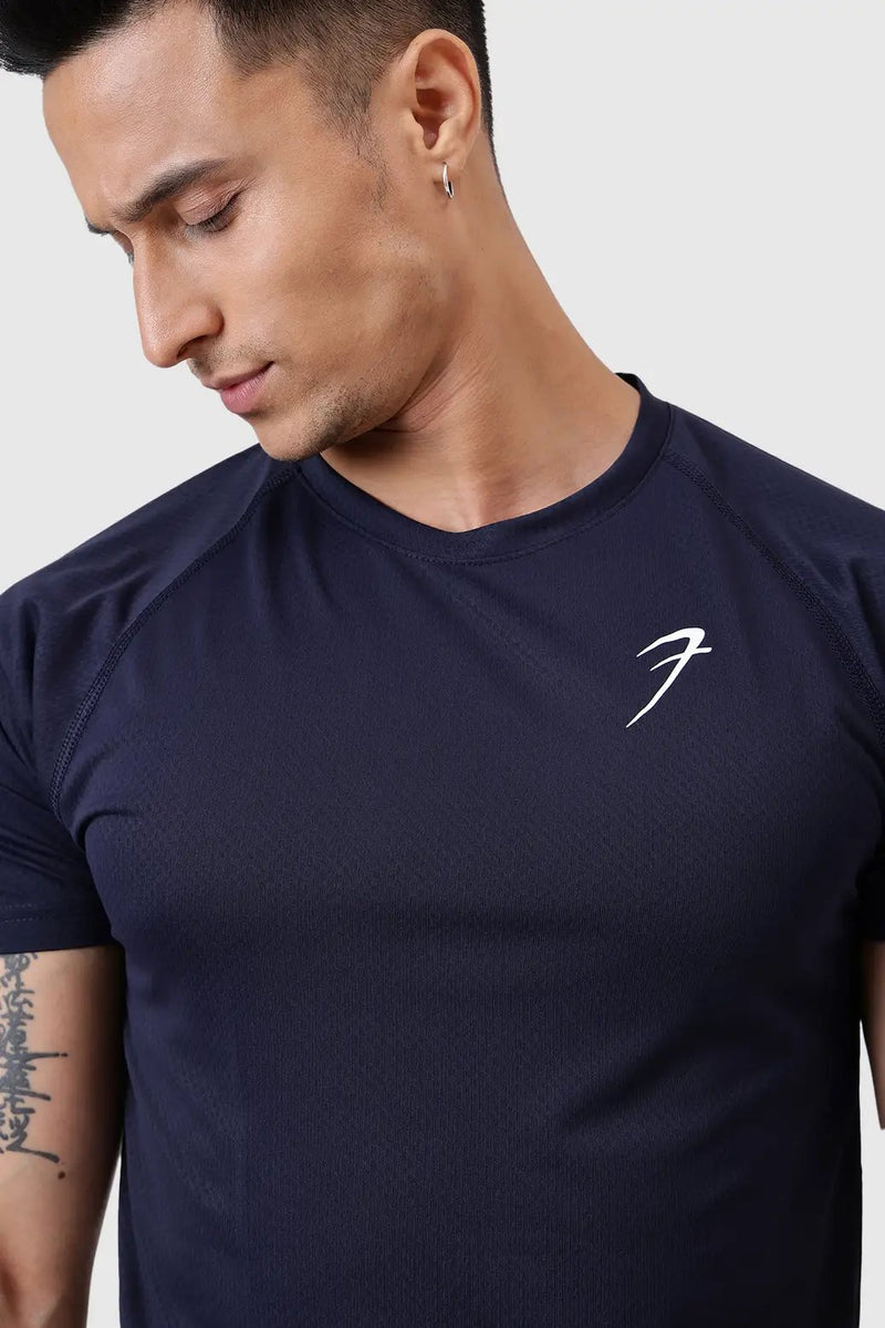 Slate T-Shirt Navy by Fuaark Nz