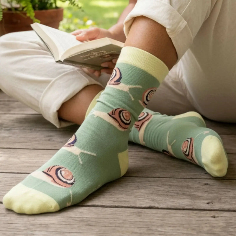 Save the Snail Bamboo Socks by Barekind NZ