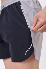 Snap Colourblock Shorts Black by Fuaark Nz