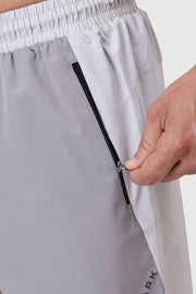 Snap Colourblock Shorts Light Grey by Fuaark Nz