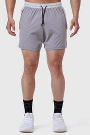 Snap Colourblock Shorts Light Grey by Fuaark Nz