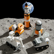 Wooden Space Voyager Vehicle Set - Tender Leaf Toys | Wooden Rocket NZ by Curious Moonbeam