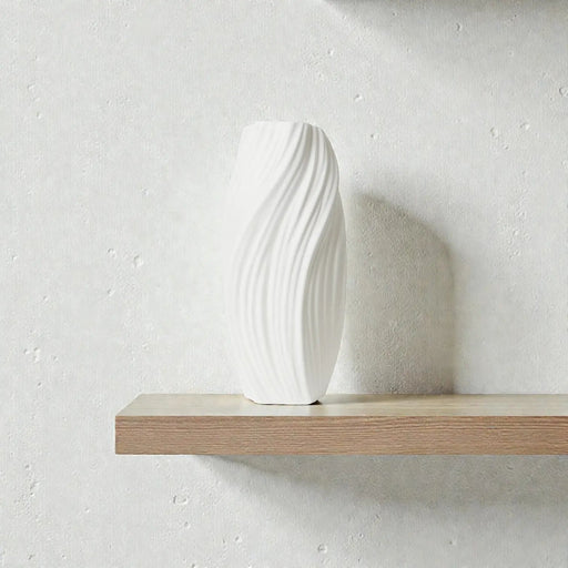 Frankly Cotton Spiral Ceramic Vase by Nest & Stem Homewares