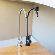 Hydrate Filters 304 Stainless Steel Filter Tap - 1/4" Under-Sink, Silver and Black NZ by Filtration Station NZ