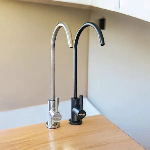 Hydrate Filters 304 Stainless Steel Filter Tap - 1/4" Under-Sink, Silver and Black NZ by Filtration Station NZ