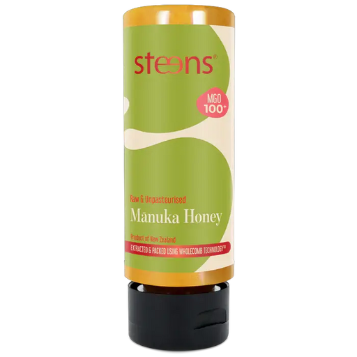 MGO 100 Raw Mānuka Honey 340g - Squeezy by Steens