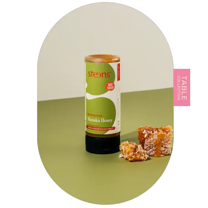 MGO 100 Raw Mānuka Honey 340g - Squeezy by Steens