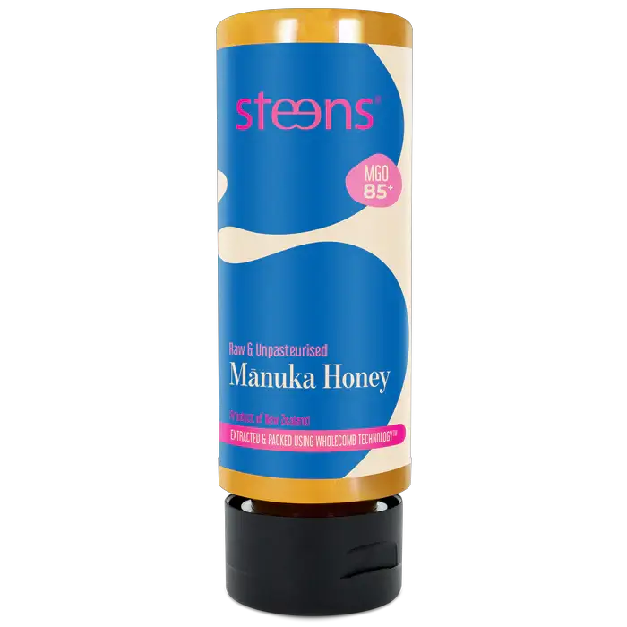 MGO 85 Raw Mānuka Honey 340g - Squeezy by Steens