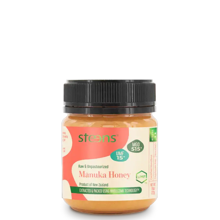UMF 15+ (MGO 515) Raw Mānuka Honey 225g by Steens