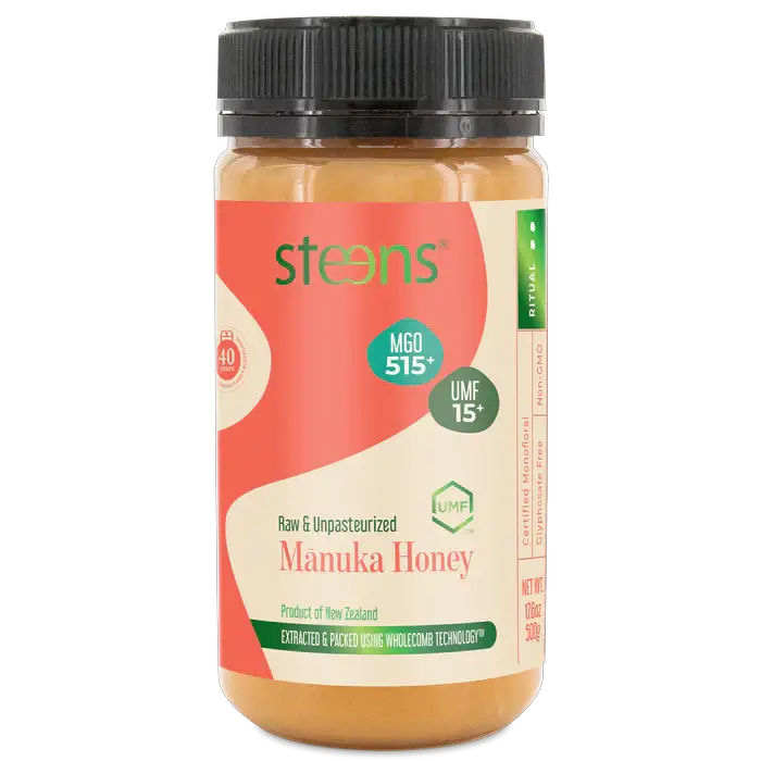 UMF 15+ (MGO 515) Raw Mānuka Honey 500g by Steens