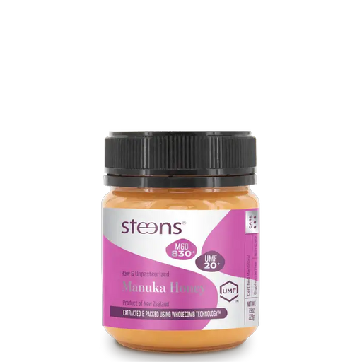 UMF 20+ (MGO 830) Raw Mānuka Honey 225g by Steens