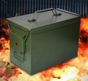 g8buynz Military-Style Metal Storage Box with Locking Latches Military-Style Metal Storage Box with Locking Latches