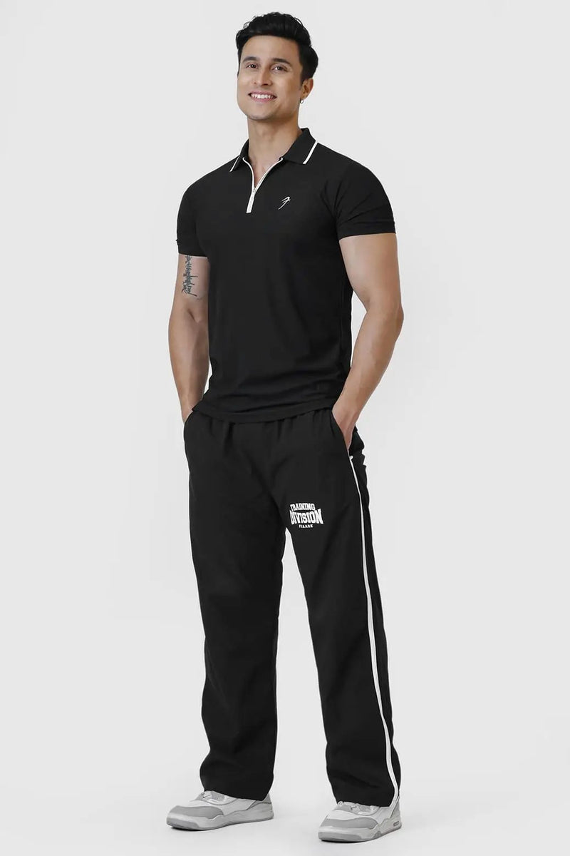 Stride Polo T-shirt Black by Fuaark Nz