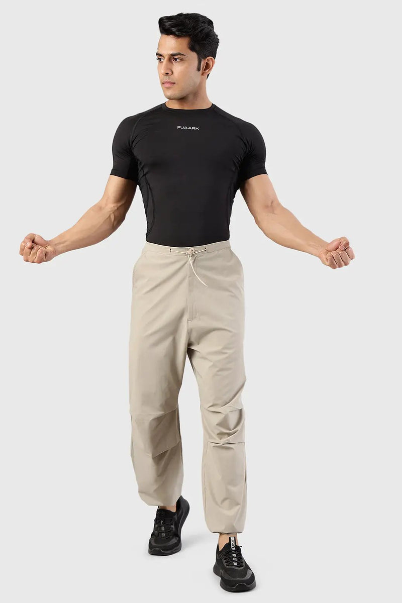 Sublime Parachute Pants Beige by Fuaark Nz