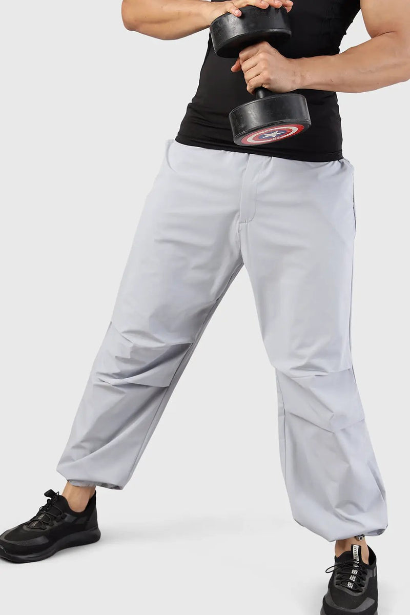 Sublime Parachute Pants Light Grey by Fuaark Nz