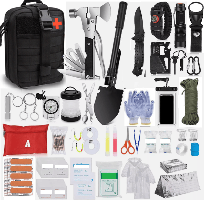 g8buynz Camping Survival Kit Axe & Shovel  First Aid Kit Professional Survival Gear Tool Camping Survival Kit Axe & Shovel  First Aid Kit Professional Survival Gear Tool