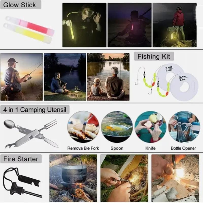 g8buynz Camping Survival Kit Axe & Shovel  First Aid Kit Professional Survival Gear Tool Camping Survival Kit Axe & Shovel  First Aid Kit Professional Survival Gear Tool