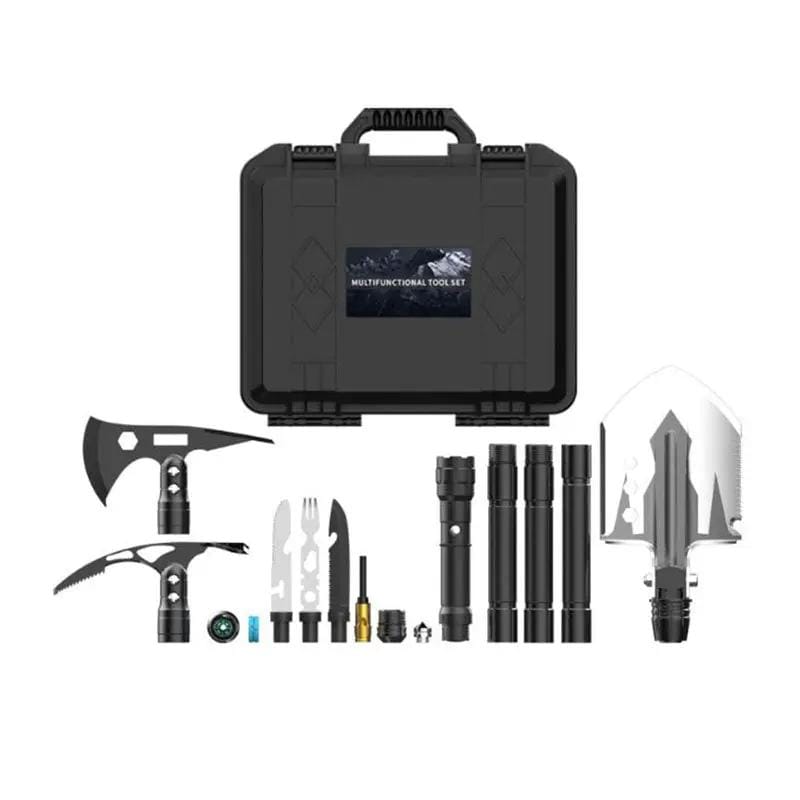 Camping Survival Shovel Axe, Multifunctional Folding High-Carbon Steel Tool Set by g8buynz