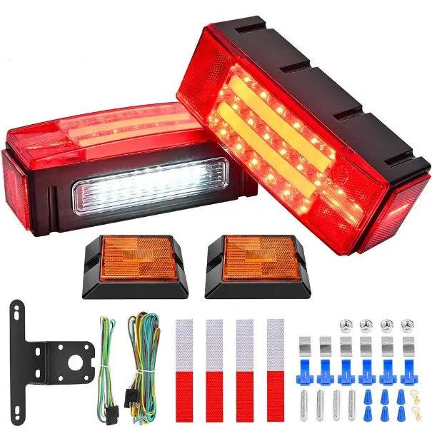 2PCS LED Trailer Lights Kit for 12V Trailer Boat Camper RV Trucks Snowmobile by salelink.co.nz