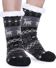 24 Pairs Mens Slipper Fuzzy Socks Winter Super Warm Soft Socks with Grippers by dealonline.co.nz