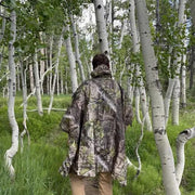 Rain Poncho Hooded Waterproof Camo Raincoat for Hunting Hiking Camping Fishing by salelink.co.nz