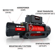 X-Bull Electric Winch 9500lbs by salelink.co.nz